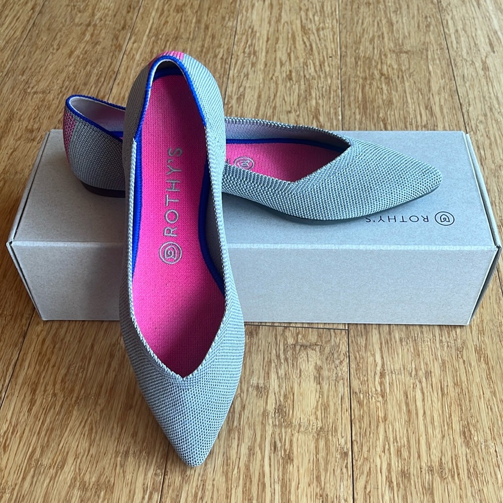 Rothy’s Iridescent points, size 9 EUC 🦄
